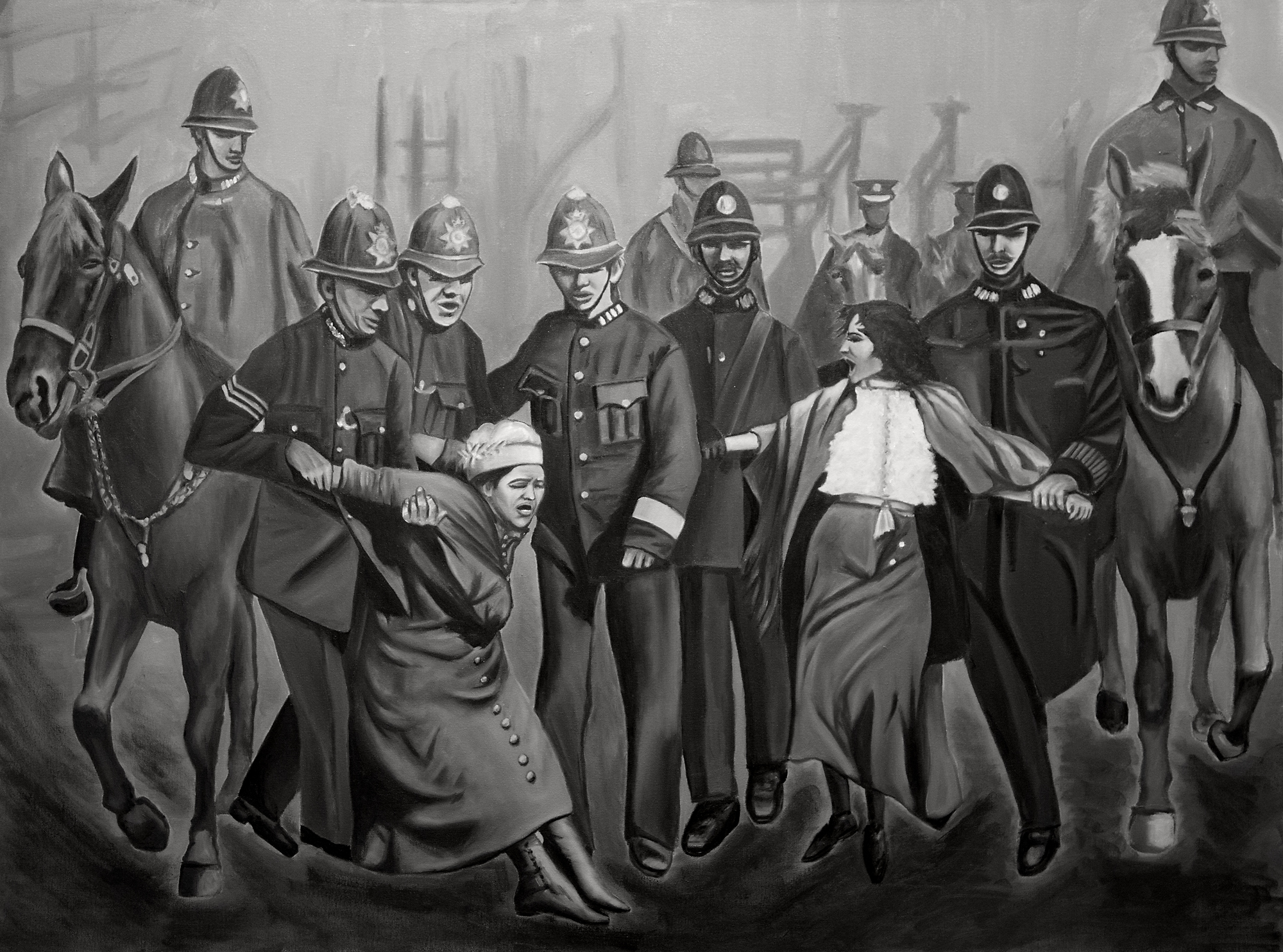 Indira-Cesarine-22Arrested-for-Equality-An-Ode-to-The-Suffragettes22-2017-Oil-on-Canvas-The-Untitled-Space-SHE-INSPIRES-Exhibit-May-2017-V2-1.jpg