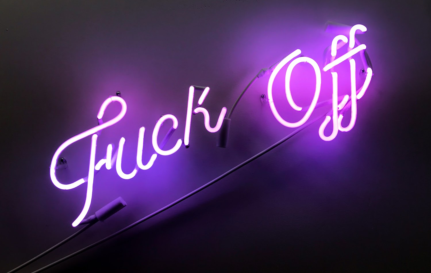 “fuck Off” Series Neon Light Sculptures Indira Cesarine