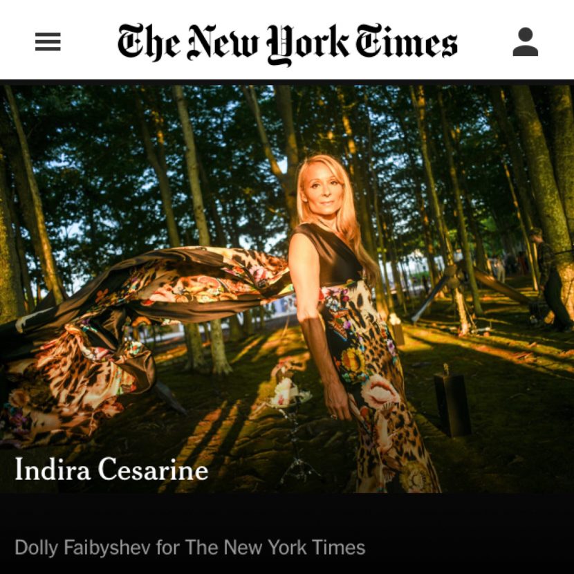Indira Cesarine featured in New York Times